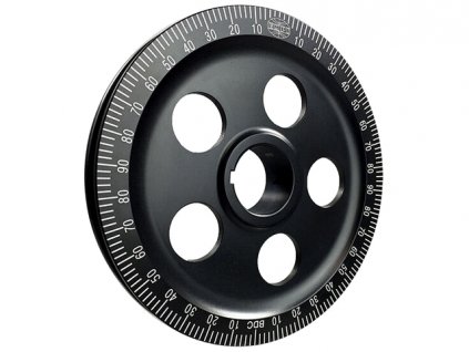 řemenice 172mm Al s černou stupnicí děrovaná