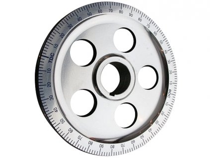 řemenice 172mm Al s modrou stupnicí děrovaná