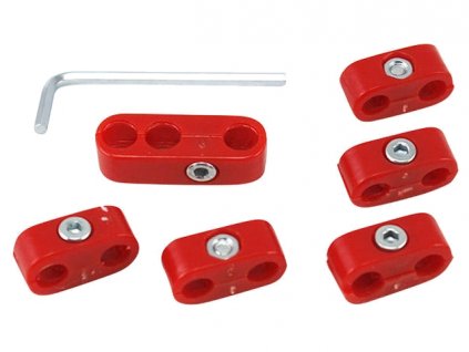 sada držáků zapalovacích kabelů - červené