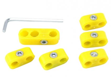 sada držáků zapalovacích kabelů - žluté