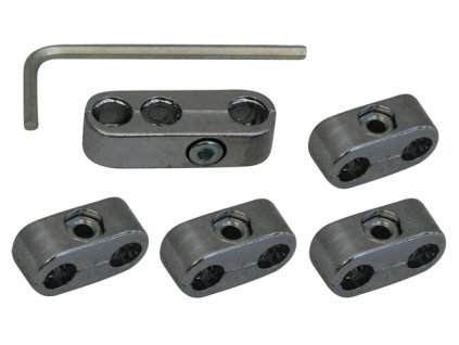 sada držáků zapalovacích kabelů - chromované