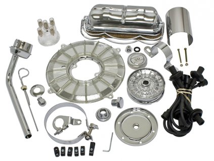 sada chromovaných částí motoru 8/60-7/03 Deluxe černá/čirá