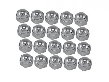 kryt šroubu kola chromovaný sada 19mm