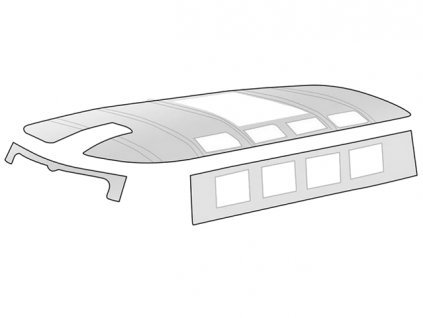 čalounění střechy T2 3/55-7/63 SAMBA bílé