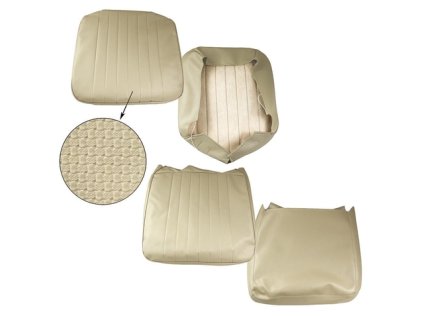 potahy předních sedadel T2 8/67-7/73 průchozí béžové Basket weave