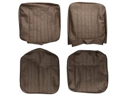 potahy předních sedadel T2 8/67-7/73 průchozí hnědé Basket weave