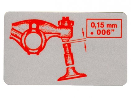 nálepka vůle ventilů VW + PORSCHE 914/4 1,7+1,8l