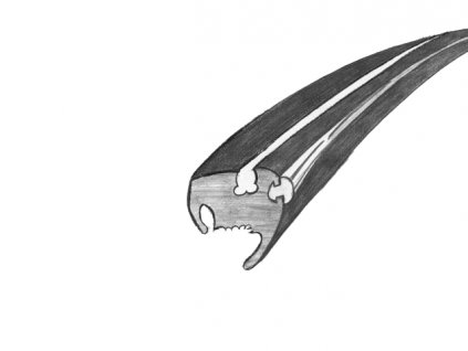 těsnění předního skla 8/72-1/80 VW1303 kabrio Deluxe