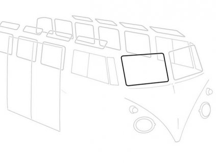 těsnění předního skla T2 3/55-7/67 P