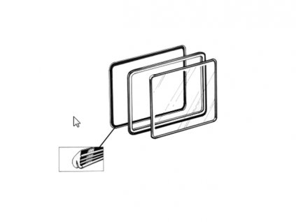 těsnění bočního výklopného skla T2 10/52-7/67 na karosérii
