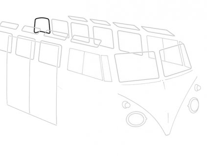 těsnění zadního rohového skla T2 10/52-7/63 SAMBA + T2 Brazil -1996 L/P