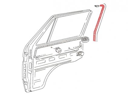 lemovka B sloupku 1000mm T25 5/79-7/92 L/P