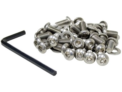 sada šroubů s podložkami na plechy motoru M6 34ks nerez