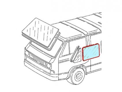 sklo dveřní stahovací T25 5/79-7/92 L