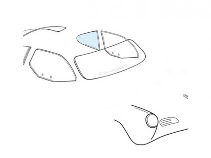 sklo boční zadní výklopné KG 8/59-7/71 L