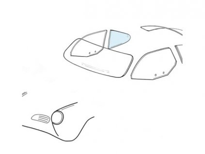 sklo boční zadní výklopné KG 8/59-7/71 P