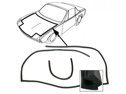 těsnění přední kapoty PORSCHE 914 1/69-2/76