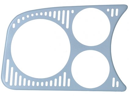 mřížka přístrojové desky 8/57-7/03 s otvory 1x80mm + 2x52mm L