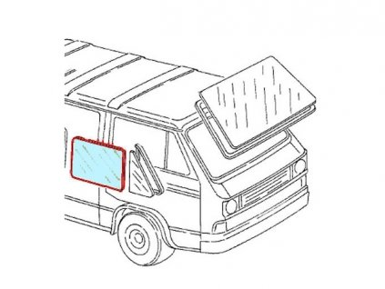 sklo dveřní stahovací T25 5/79-7/92 zelené P