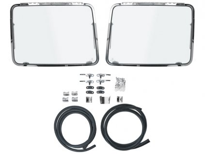 sada předních výklopných oken T2 3/55-7/67 + T2 Brazil nerez leštěné ECO