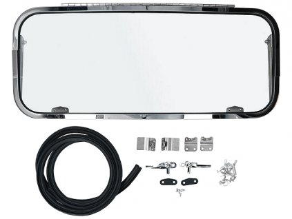 okno výklopné zadní T2 3/55-7/63 + T2 Brazil nerez leštěné ECO