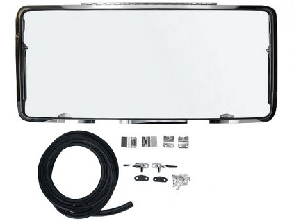 okno výklopné zadní T2 3/55-7/63 SAMBA + T2 Brazil nerez leštěné ECO