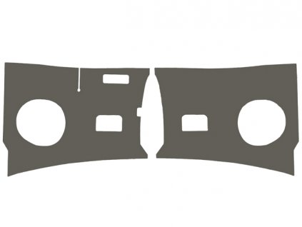 panely pod přístrojovou desku T2 4/64-7/67 šedý plast