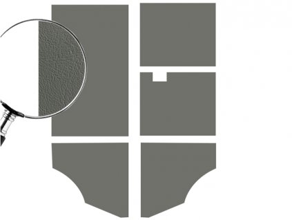 panely boční zadní T2 -7/67 šedý plast