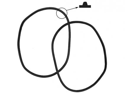 těsnění mezi světlomet a blatník -7/67 + T2 -7/67 + PORSCHE 356