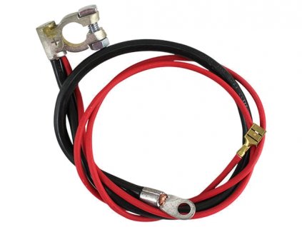 kabel plus pólu akumulátoru T2 8/71-10/79 černý 540mm, červený 980mm