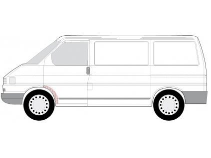 t4 přední podběh levý vnitřní auto