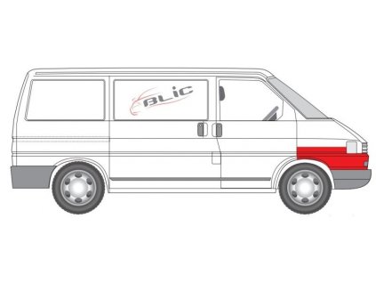 t4 přední blatník opravný díl šroubovaný auto