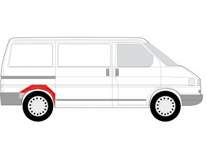 t4 blatník zadní pravý krátká opravný díl KH auto