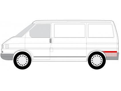 t4 opravný díl zadního blatníku levý auto
