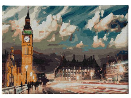 Vybarvi Malování podle čísel - Soumrak nad LondýnemMock up horizontal front view