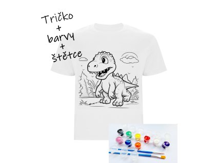tričko dino bílé+