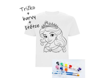 tričko princezna bílé+