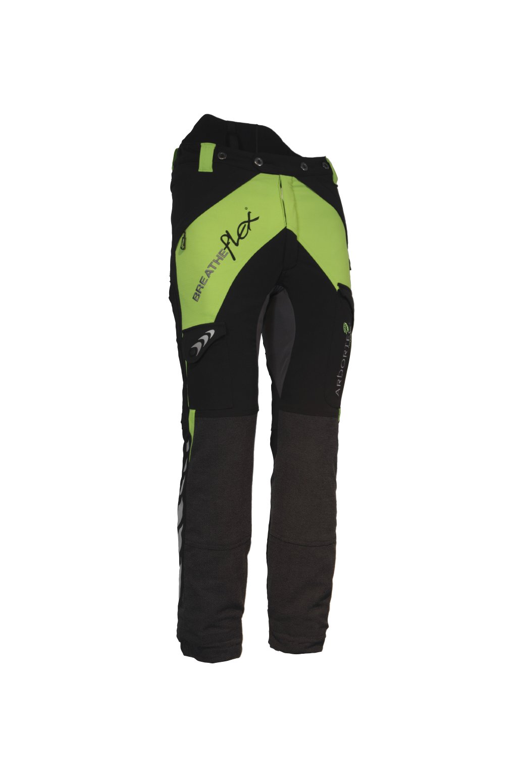 Protipořezové kalhoty Breatheflex zelené Class1/TypeA/prodloužená délka