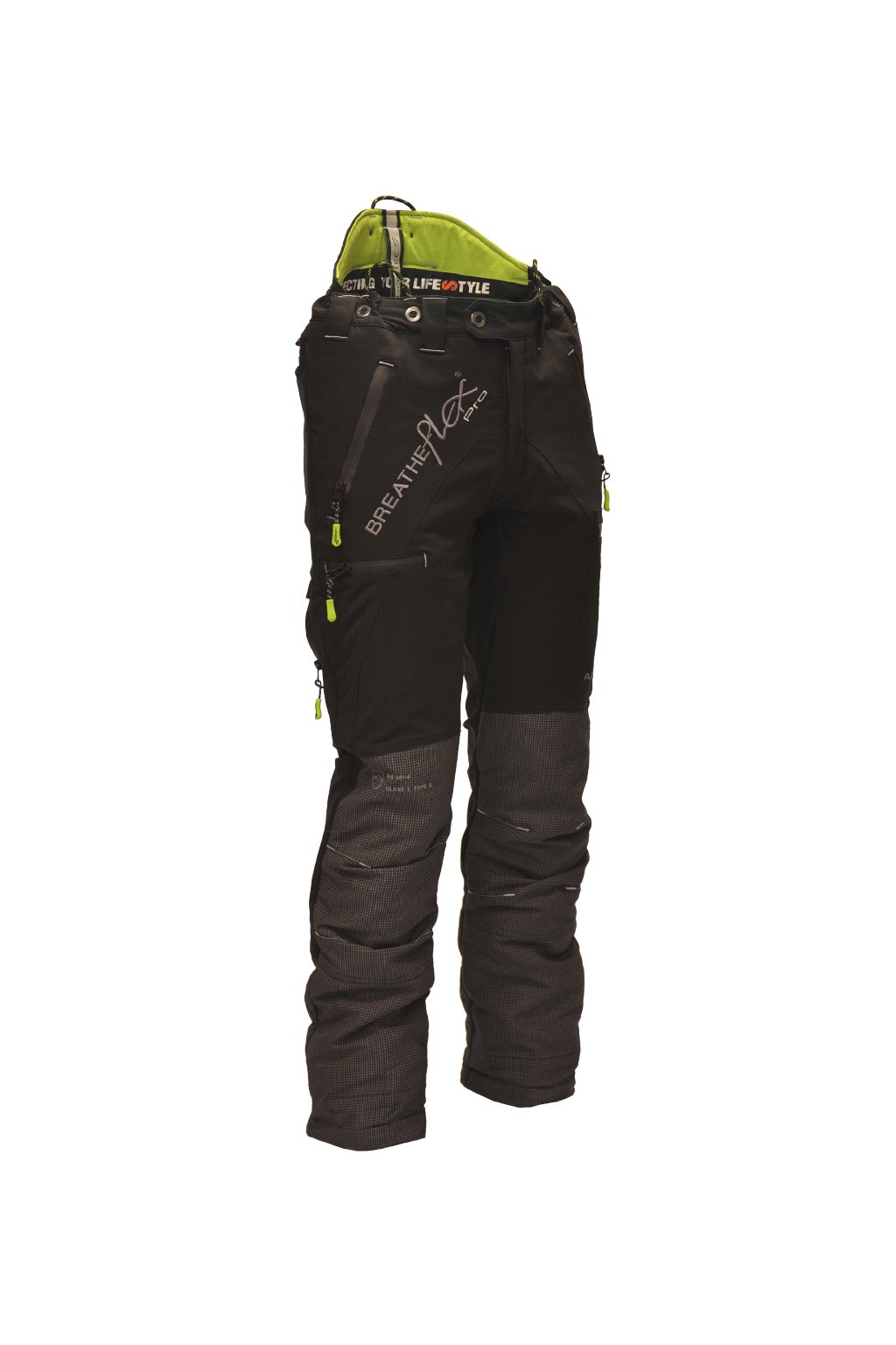 Protipořezové kalhoty Breatheflex Pro černé Class1/TypeC Tall