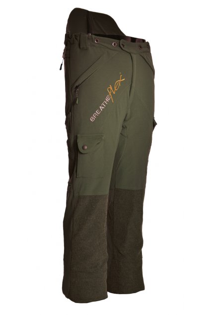 Protipořezové kalhoty Breatheflex olivové Class1/TypeA Reg