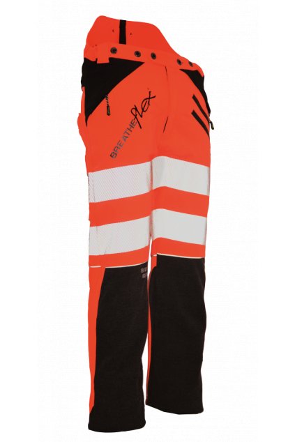 Protipořezové kalhoty Breatheflex oranžové Hi-Viz s kevlarem Class1/TypeC Reg