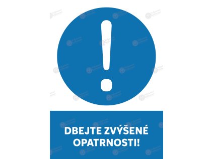 samolepka dbejte zvysene opatrnosti