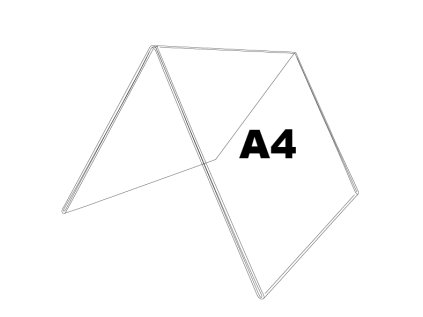 Plexi stojánek A A4 na šířku 215 x 305 mm Kreslicí plátno 1 01