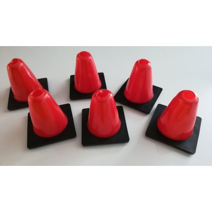 Kužely Physical 15 cm – sada 6 kusů – červené_01