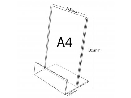 Plexi stojánek na knihy A4