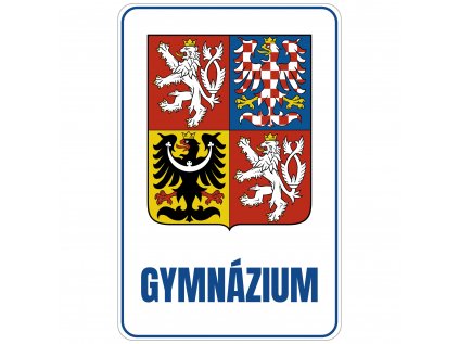 Gymnázium + ZNAK - zaoblené hrany (Rozměry 600x400 mm)