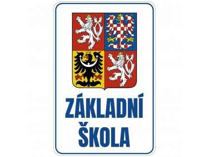 Základní škola + znak zaoblené rohy