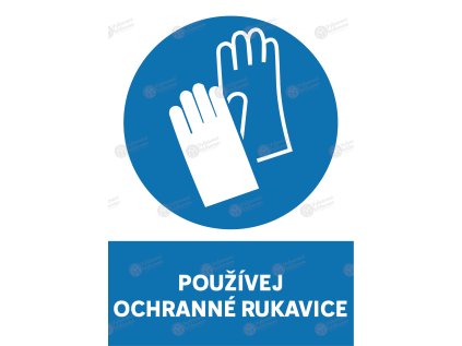 samolepka pouzivej ochranne rukavice