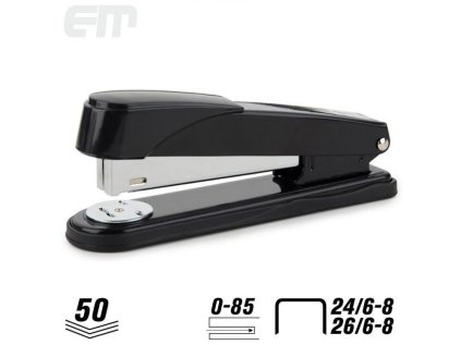 Sešívačka Deli E0314 Metal, výkon 50 listů, černá 1