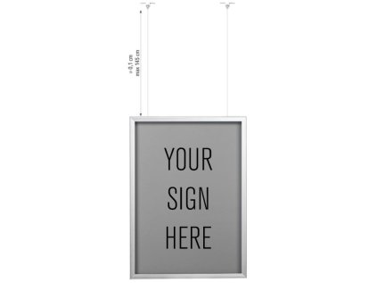Oboustranný závěsný klaprám 32mm, ostrý roh,  B1 (700x1000 mm) 1